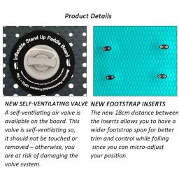Kitboard hidrofólio inflável com correias para o pé, prancha windsurf, prancheiras de surf do vento, kiteboarding - Image 3