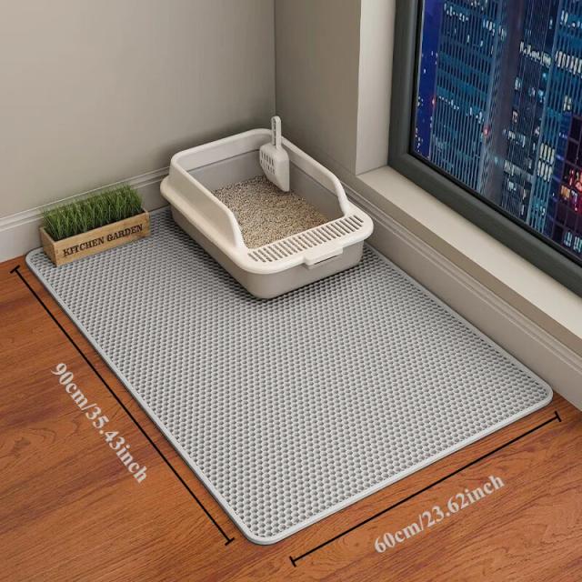 Tapete Anti-Splash para Gatos: Fácil de Limpar, Antiderrapante e Auto-Limpeza para Banheiro Ideal