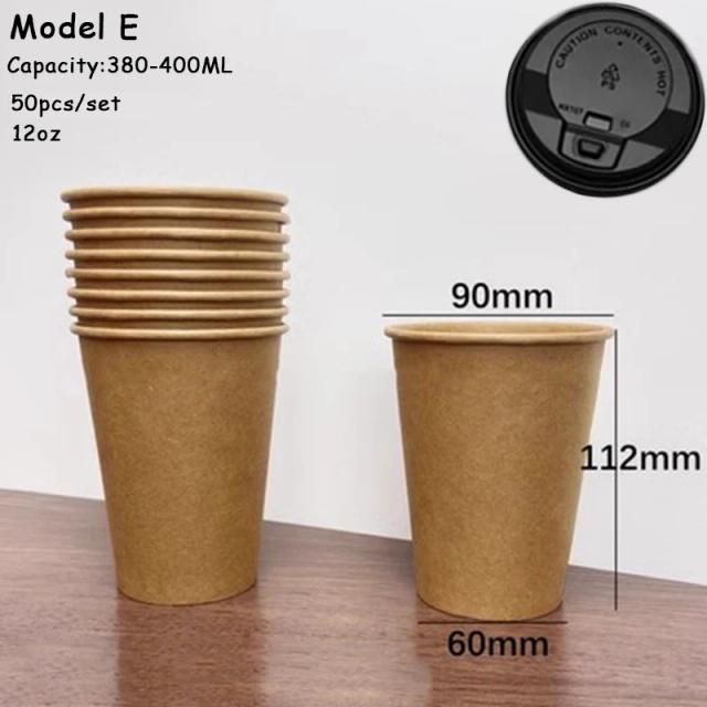 Copo de Papel Biodegradável com Tampa - Produto Comestível e Resistente ao Calor para Café e Leite em Eventos e Festas