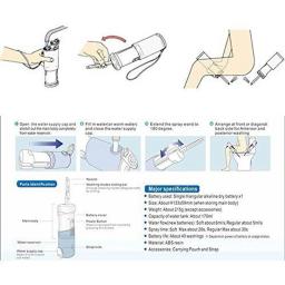 Bidé de vaso sanitário elétrico com carga usb, bidês portáteis, pulverizador portátil, banheiro, prático, kit de bidê de viagem - Image 6