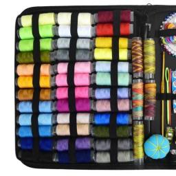 Portátil Kit De Costura Cor para Iniciantes, Suprimentos De Costura e Acessórios, Fio De Agulha, Viagem SCIs, Adulto, 226 Pcs - Image 6