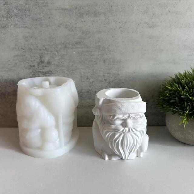 Moldes de Silicone para Papai Noel com Furos: Crie Decorações de Natal em Cimento e Gesso