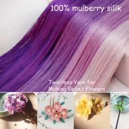Untwisted Twistless Mulberry Silk Floss Fio de Fio para Trabalho de Artista Veludo Flores Noiva Headpiece Costume Silk Braid - Image 1