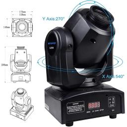 BETOPPER-Luz Profissional Disco, Corpo Pequeno 7 Gobos com Padrão Bonito, Criar Efeito Visual Perfeito para Bar, Casamento ect, 10W - Image 1