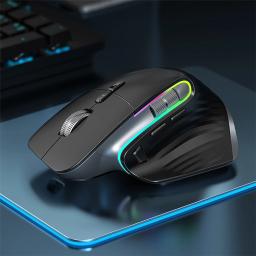 Rato sem fio multi-dispositivo Bluetooth 5.0 & 3.0 mouse 2.4G sem fio mouse óptico portátil ergonômico mão direita computador ratos - Image 6