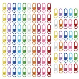 Pacote 100 ganchos pressão coloridos giratórios ganchos liga lagosta fecho mosquetão faça você mesmo suprimentos - Image 4