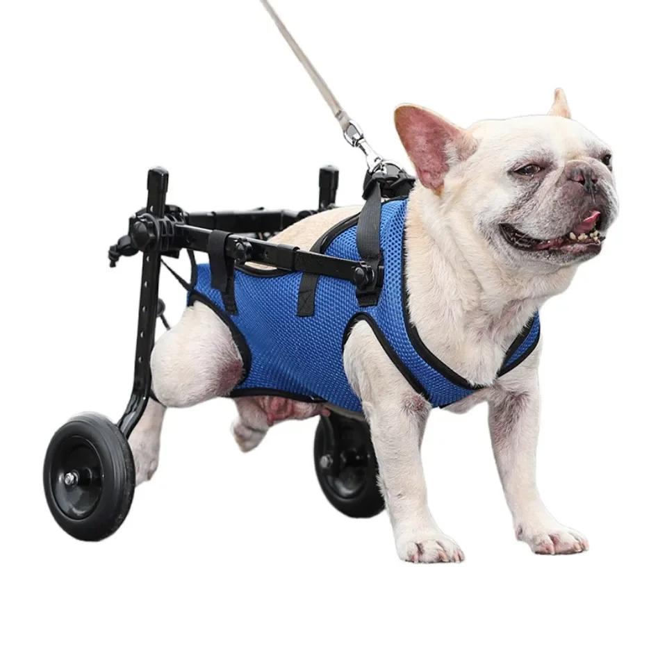 Carrinho para cadeira de rodas para animais de estimação, ajudas ajustáveis para mobilidade de animais de estimação com rodas, reabilitação para cães e gatos, ajuda para mobilidade para caminhada, troll