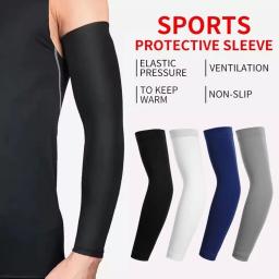 Secagem Rápida Elastic Sunscreen Braço Tampa, Elastic UV Cover, Luva De Basquete, Cotovelo Esportes Proteção, L7A1 - Image 2