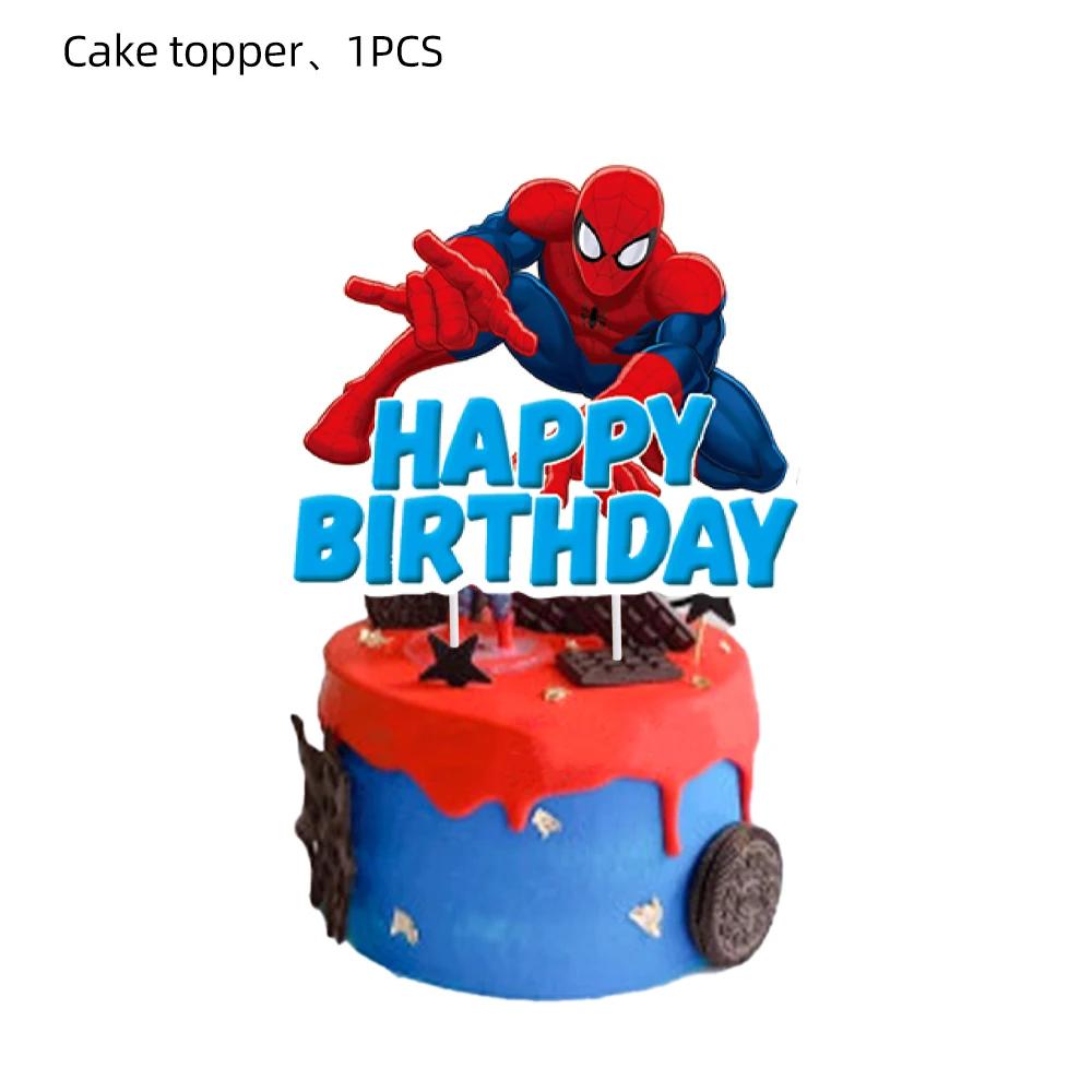 Super-herói festa suprimentos spiderman festa de aniversário decoração balões definir fundo dos desenhos animados crianças aniversário chuveiro do bebê utensílios de mesa - Image 1