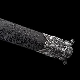 Chinês Kongfu Han Jian Espada, 1060 Lâmina De Aço Carbono, Real Full Tang, Sharp, Pronto Punho De Metal Batalha, Prata Arma Do Dragão, Katana - Image 5