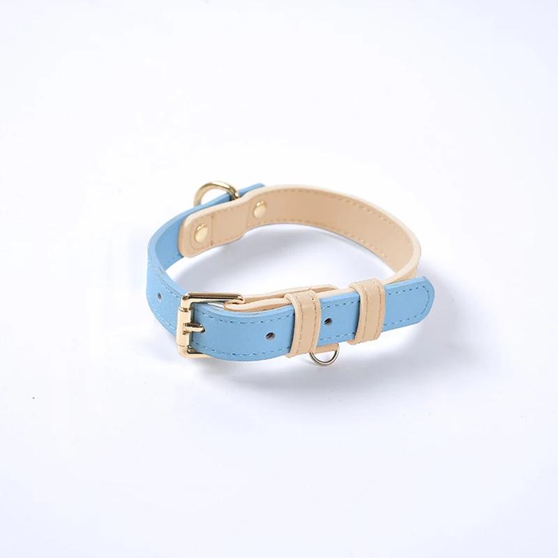 Coleira de couro personalizada DIY, placa de identificação de cachorro gravada, coleiras ID, ajustável para cães pequenos e médios, Pet Tag, personalizada - Image 1
