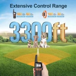 AliExpress Coleção ROJECO 1000m Elétrica Dog Training Collar Controle Remoto Training Collar Para Pet Recarregável Casca Do Cão - Image 3