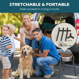 Metal ajustável elevada Dog Food Bowls, Suporte para cão de tamanho grande e extra grande, Tigelas para cães levantadas, Tigela não incluída - Image 6