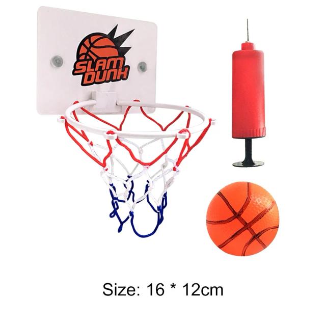 Aro de Basquete de Trampolim com Bomba e Mini Bolas, Montagem Rápida e Acessórios Inclusos