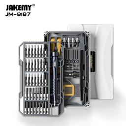 JAKEMY JM-8187 Chave De Fenda Magnética Set, Kit De Ferramentas De Reparo Eletrônico, Fibra De Vidro De Alto Brilho, Sinais Gravados, Telefone, PC, Tablet, 83in 1 - Image 1
