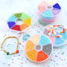 Beads Seed Set para fazer jóias, bordado com fio Beading e agulha, pulseira artesanal e colar, DIY, 2mm - Image 1