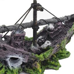 Ornamento de resina de aquário, design atrativo, seguro para peixes e plantas, acessório de aquário, navio - Image 6