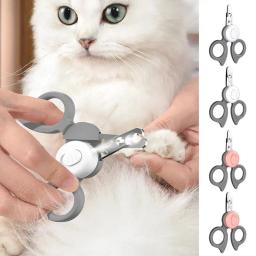 Cortador de unhas para animais de estimação iluminado cortador de unhas universal com luz anti-corte linha de sangue nova - Image 1