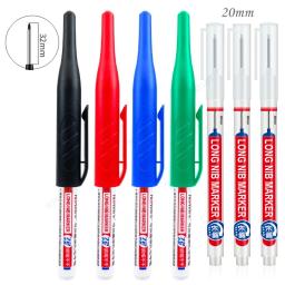 4/5 pçs 20 + 32mm canetas marcadoras de buraco profundo banheiro à prova dwaterproof água decoração de madeira multiuso cabeça longa marcadores de óleo caneta - Image 1