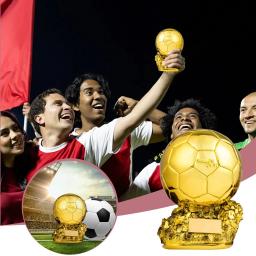 Futebol Troféu Bola Dourada, Bola, Prémio Melhor Jogador, Comemorativo, Suprimentos de Resina, Presente de Aniversário, 20cm, 25cm, 30cm - Image 3