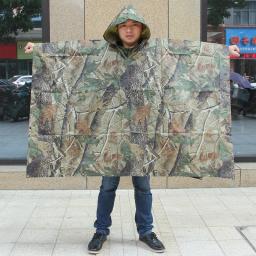 Homem militar impermeável camo capa de chuva à prova dwaterproof água capa de chuva homens mulheres toldo da chuva motocicleta poncho - Image 4