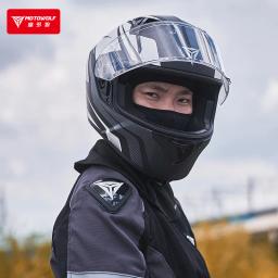 Balaclava velo de motocicleta para homens e mulheres, máscara facial quente, headwear moto à prova de vento, ciclismo e turismo, motowolf, inverno - Image 6
