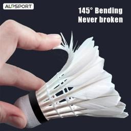 Alpsport 303 3/6/9 tubos  Badminton de penas de ganso branco Bolas de treino Velocidade e suavidade Equipamento para desportos ao ar livre Peteca - Image 4