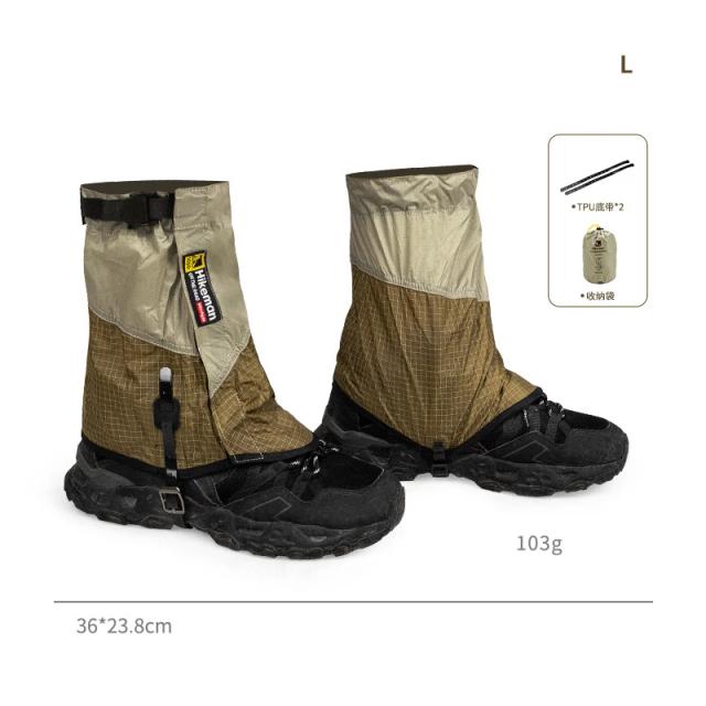 Hikeman Polainas Dyneema Náilon Neve Perneiras Leves para Caminhada Trekking Esqui Acampamento Deserto M L