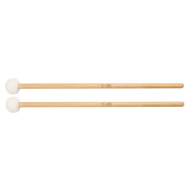 Baquetas de Feltro de Alta Qualidade com Cabo de Madeira Sólida para Timpani e Snare - Par de Baquetas para Percussão