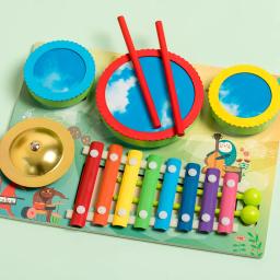 Montessori Musical Xilofone para criança, bebê Brinquedos Musicais, Instrumentos de Percussão de Madeira, Bateria, Brinquedos Educativos para Crianças - Image 3