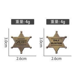 Honra Medalha Comemorativa Peito, Estrela Hexagonal, Criativo Sheriff Metal Badge, Acessórios Personalizados, Novo Produto - Image 6