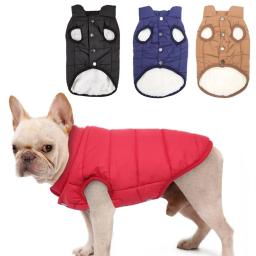 Inverno roupas para cães de estimação para pequenos cães grandes casaco de cachorro quente velo forro colete francês bulldog chihuahua roupa de natal - Image 1