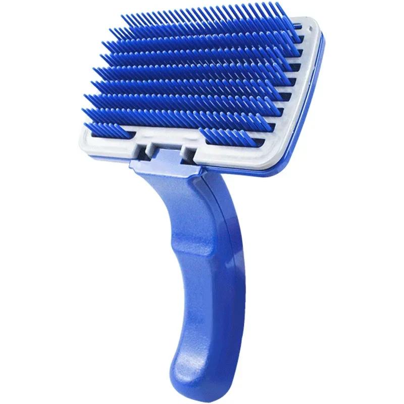 Pente de massagem auto-limpante para animais de estimação, removedor de cabelo, escova multiúso, ferramenta de beleza, gatos e cães, chihuahua e pug - Image 1