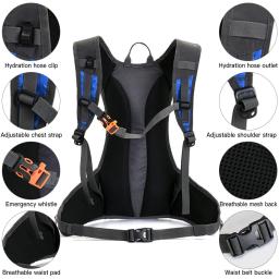 Mochila leve de hidratação, mochila de caminhada, bolsa de ombro para acampamento ao ar livre, ciclo, corrida, viagem, 10L - Image 4