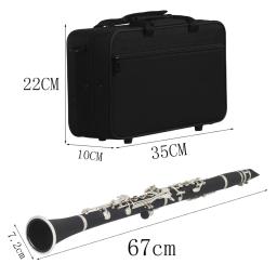 SLADE-Bb 17-Teclas Baquelite Clarinete De Madeira, Instrumento Profissional de Sopros, Tenor com Caixa, Peças De Instrumento Musical Reed - Image 4