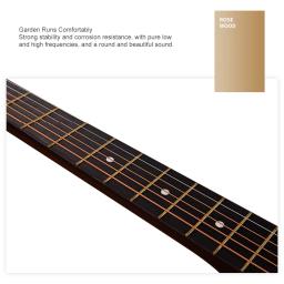 Guitarra acústica clássica Basswood com Starter Kit, instrumento musical para iniciantes e adultos, Gig Bag, 38" - Image 6