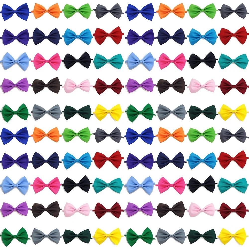 Bowtie ajustável Pet Grooming Acessórios, Dog Bows, Cat, Rabbit, Mix Colors, Produtos por atacado, 50 Pcs, 100Pcs - Image 1