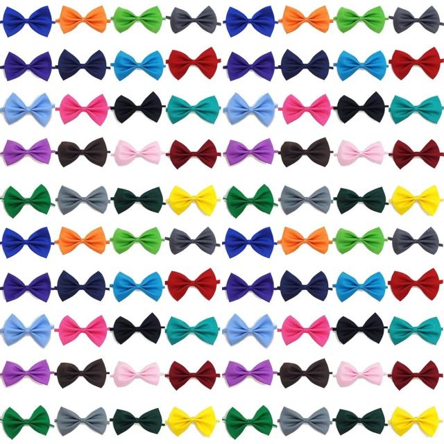 Acessórios de Estética para Pets: Laços Ajustáveis Coloridos em Pacotes de 50 e 100 Peças para Cães, Gatos e Coelhos