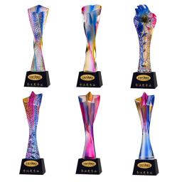 Troféu Cristal, Personalizado, Prêmio reunião anual, recordações, Coleção Decoração para Casa, Criativo, Nova cor - Image 1