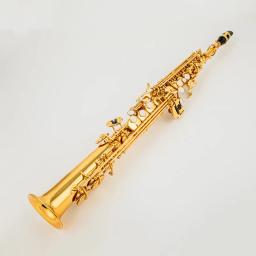 JK-keilwerth-Latão saxofone soprano reta, Bb Sax Flat, instrumento de sopro, Shell Natural, Key Carve Pattern, ST90 - Image 3