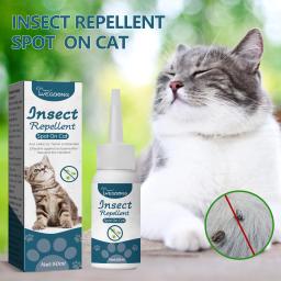 Agente anti-pulgas para animais de estimação, repelente de insetos para gatos e cães, limpeza de piolhos e carrapatos in vivo - Image 1