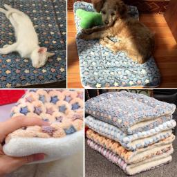 Tapete de dormir lavável para animais de estimação, Bed Mats para cães pequenos e gatos, Cobertor quente, Almofada para gatinhos, Acessórios para cães - Image 2