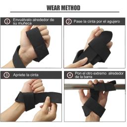Alças De Pulso De Levantamento De Peso Com Neoprene, Amortecido Acolchoado, Algodão Suporte De Pulso, Proteção De Fitness, Ginástica Treinamento De Força - Image 3