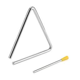 Instrumento triangular feito à mão, braçadeiras de metal, ferramenta de iluminação musical com pino de disparo para jantar, sino, música em sala de aula - Image 2