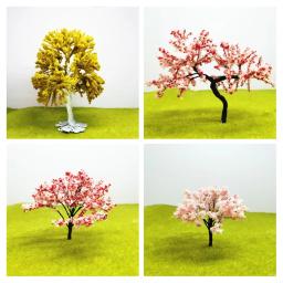 Criativo diy modelo trem artificial em miniatura árvore cenário ferroviário decoração construção paisagem acessórios brinquedos para crianças - Image 1