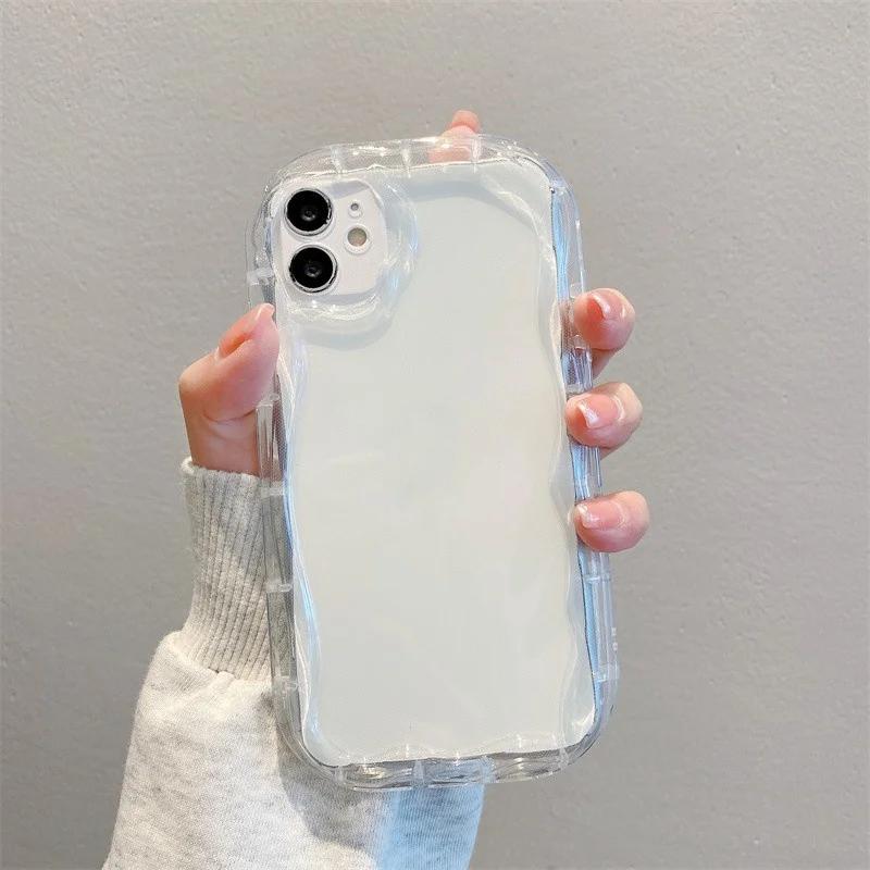 Capa 3D com borda curvada ondulada, rosa pêssego, Xiaomi Poco X5 X3 X6 Pro X4 NFC F3 F4 X4 GT M3 M4 Pro MI 11 Lite 5G NE 12T 12 Lite - Image 1
