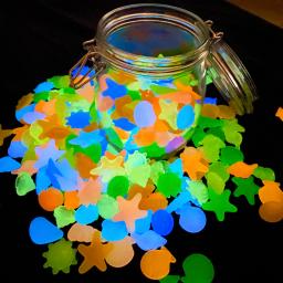 Brilhar nas pedras escuras para aquário, estrela do mar, concha, concha, tanque de peixes, decorativo, material do partido, pátio, diy, diy, diy, 50pcs - Image 2