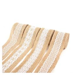 2m 5cm natural juta serapilheira rolls hessian fita com laço rústico vintage decoração de casamento ornamento serapilheira festa diy artesanato suprimentos - Image 5