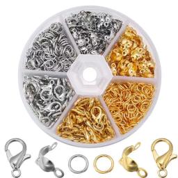 DIY Kit Fecho Lagosta para Colar, Pulseira e Brinco Fazendo Acessórios, Ouro e Sliver, Jump Ring, Crimp Bead Capa, 820Pcs - Image 3