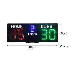 Placar de basquete eletrônico LED com controle remoto, placar digital, temporizador, relógio para beisebol, pingue-pongue, futebol, interior - Image 6